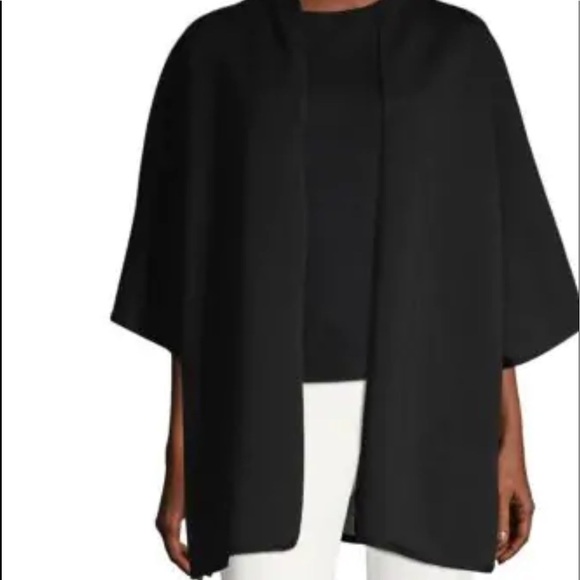 ESCADA 100% wool poncho cardigan in orange size 40 - Picture 10 of 10